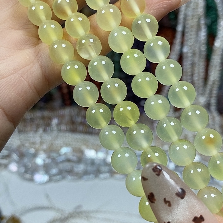 玛瑙/玉髓未镶嵌珠宝半成品糖心玛瑙卡8mm