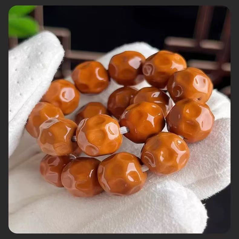 刘于宁同款天然奶酪无相猴头手串雕刻核桃文玩男女款佛珠