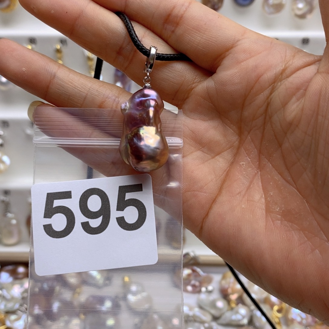 淡水珍珠颈饰银S925镶嵌595