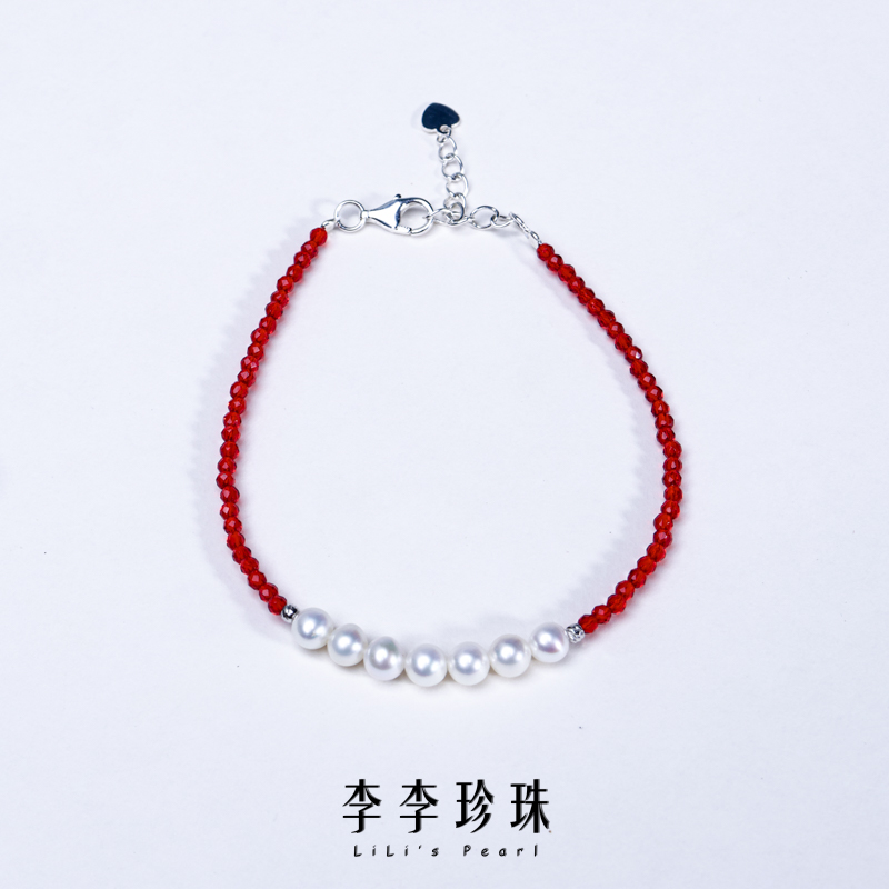 【李李珍珠】S925银 淡水BABY珠手链 4-5mm 