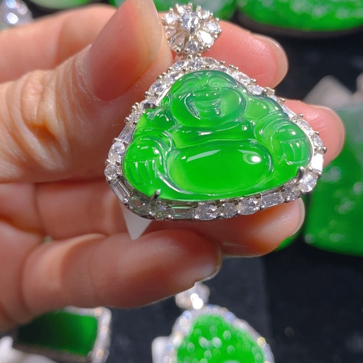 翡翠颈饰银S925镶嵌111111111