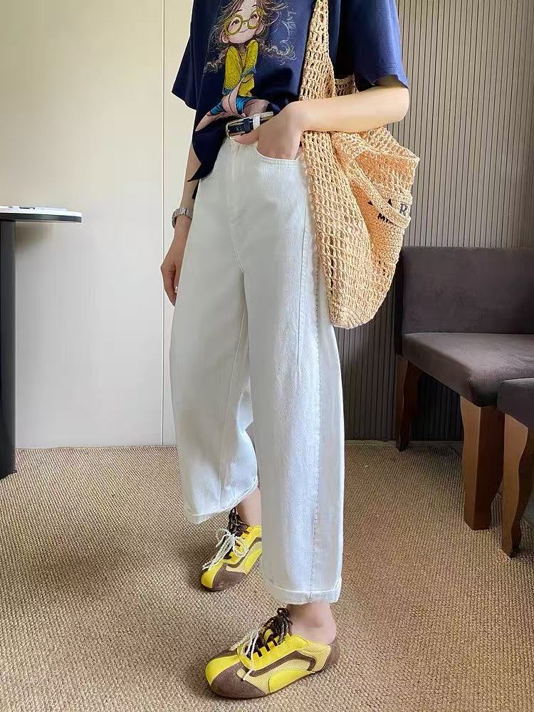 89218千炫女装韩系宽松显瘦弹力不掉色弯月裤