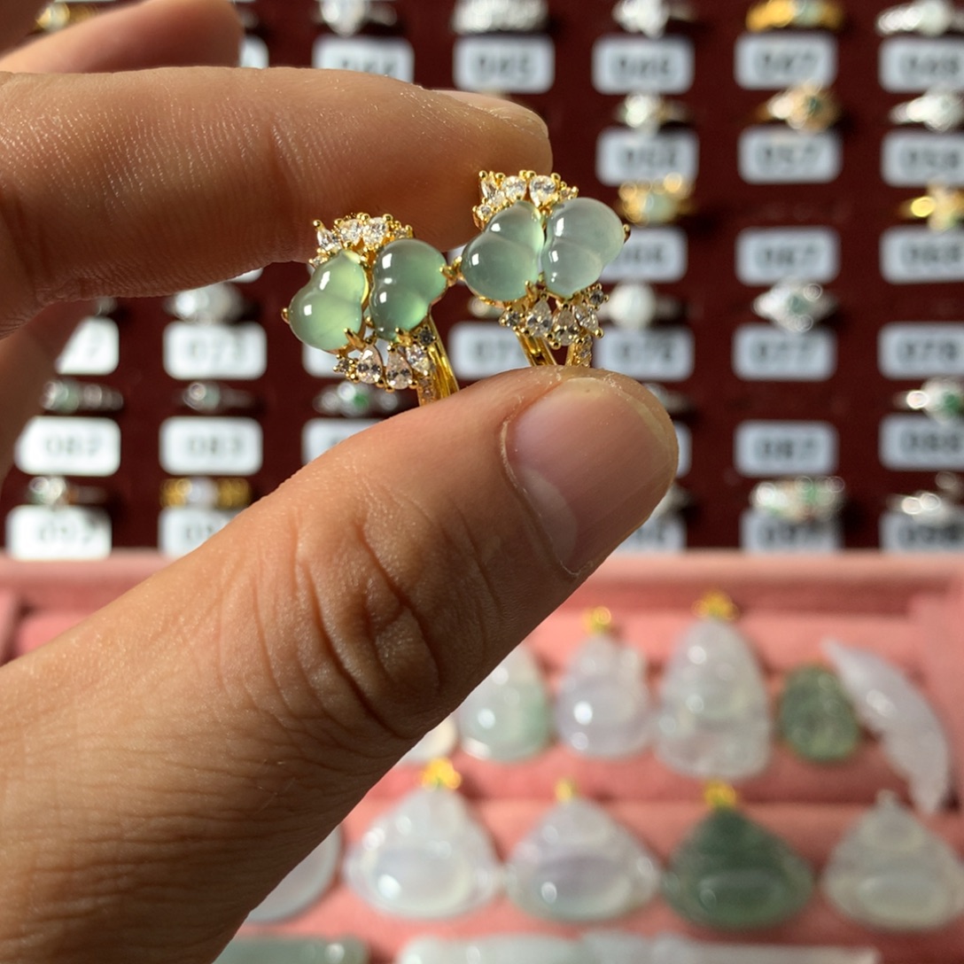 千***千翡翠银S925镶嵌戒指29
