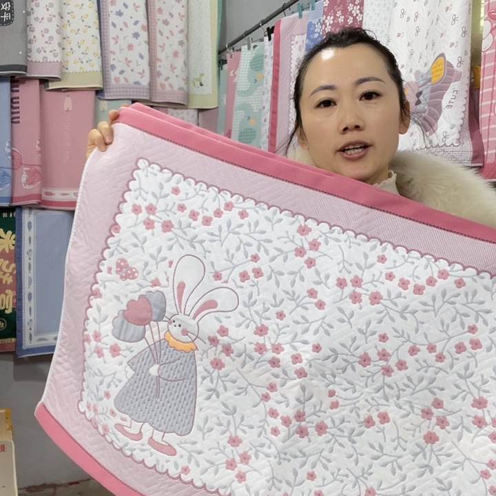 棉特价花园兔粉色纯棉