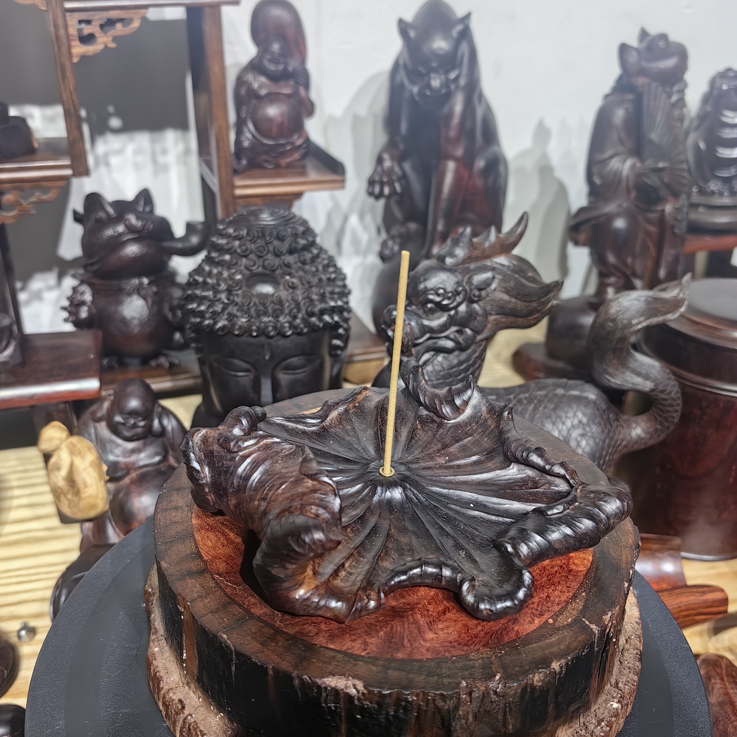 香插 纯手工雕刻摆件