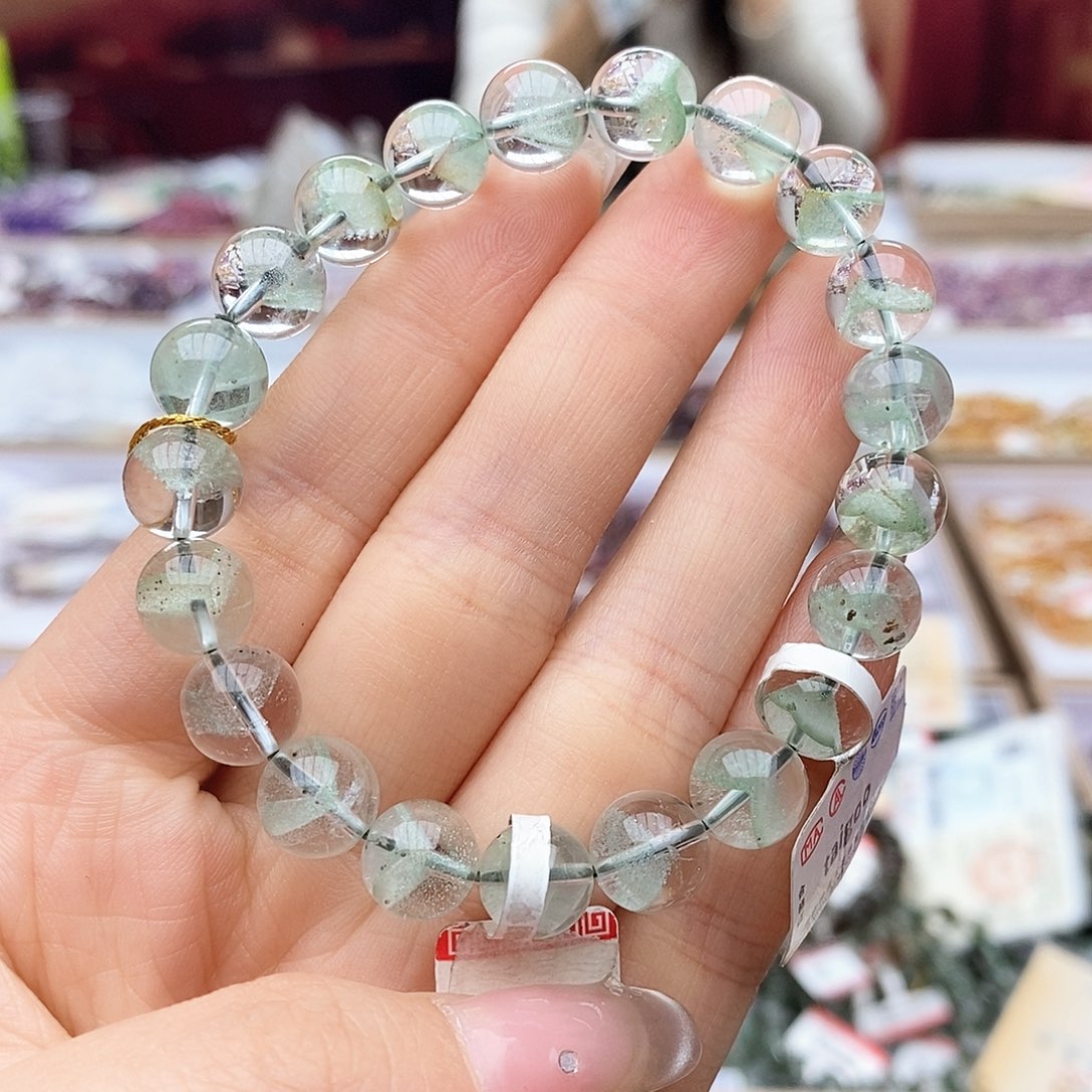 水晶手链未镶嵌M093 翠绿幽灵