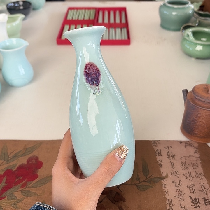 龙泉云间青瓷小米茶器