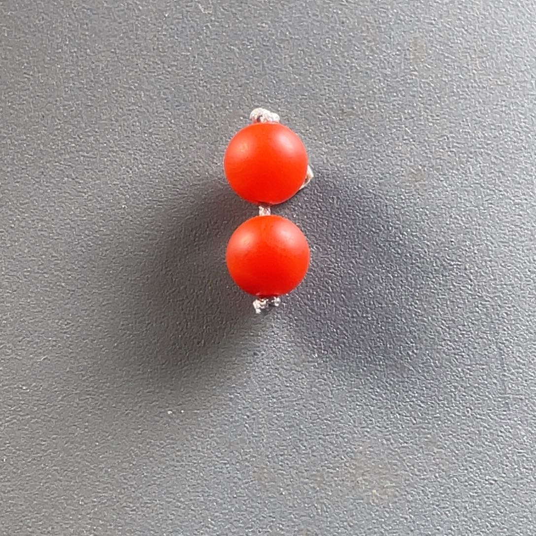 南红玛瑙未镶嵌保山天然原矿杨柳冷水河8mm对珠