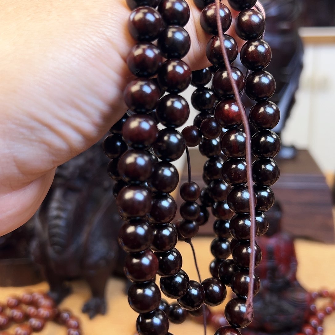 檀香紫檀（小叶紫檀）1.0cm108颗