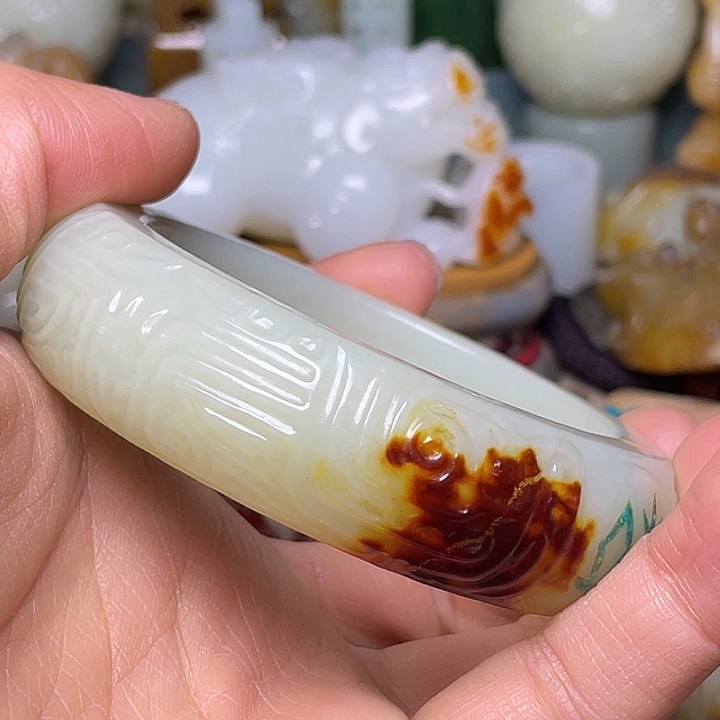 知***止和田玉未镶嵌挂件