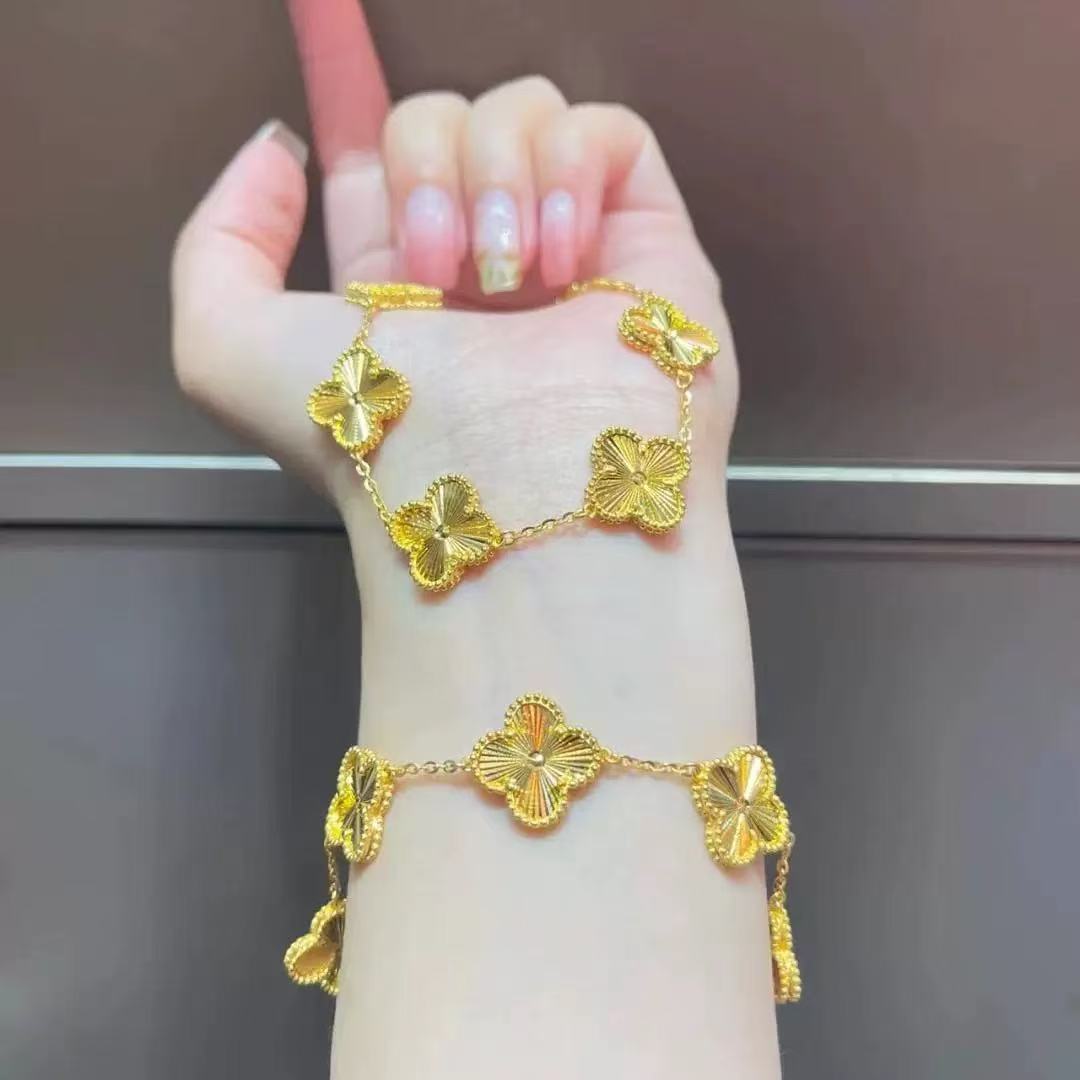 合金【四叶花手链】气质时尚女士幸运草百搭可调节手链