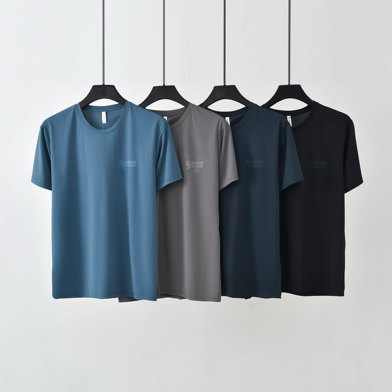 【主播推荐】男士多宝条速干冰丝圆领短袖D531