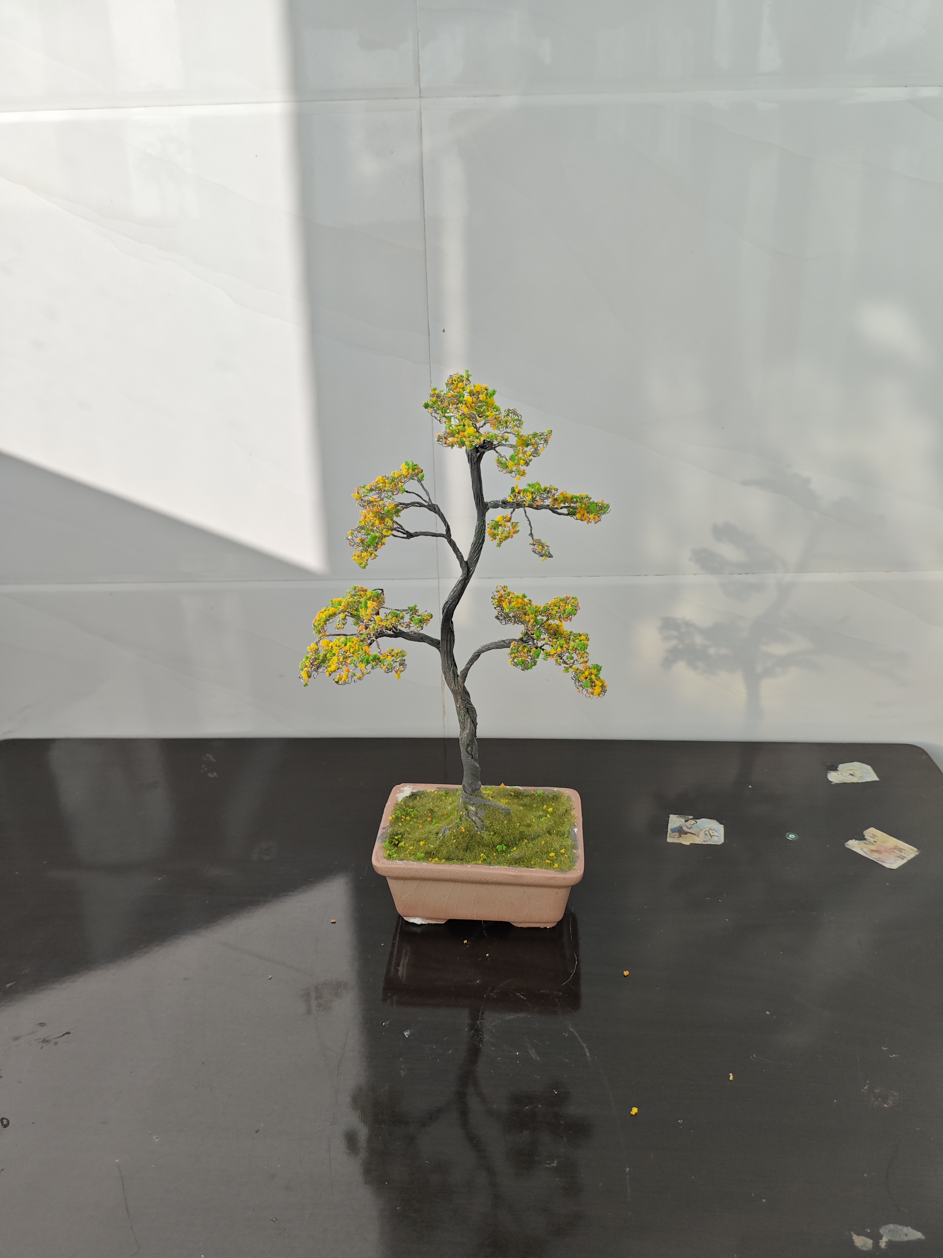 仿真盆景树纯手工铝丝制作3