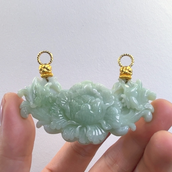 翡翠吊坠(赠链)未镶嵌代编织