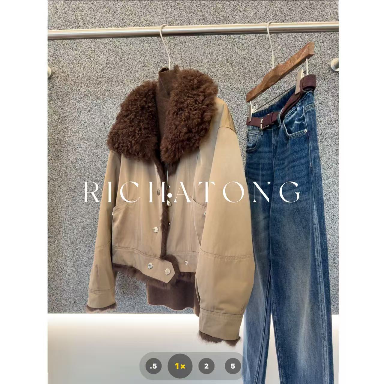 RICH ATONG.【丹麦冬区】2025 大毛领双面穿舒适超轻外套1019-02