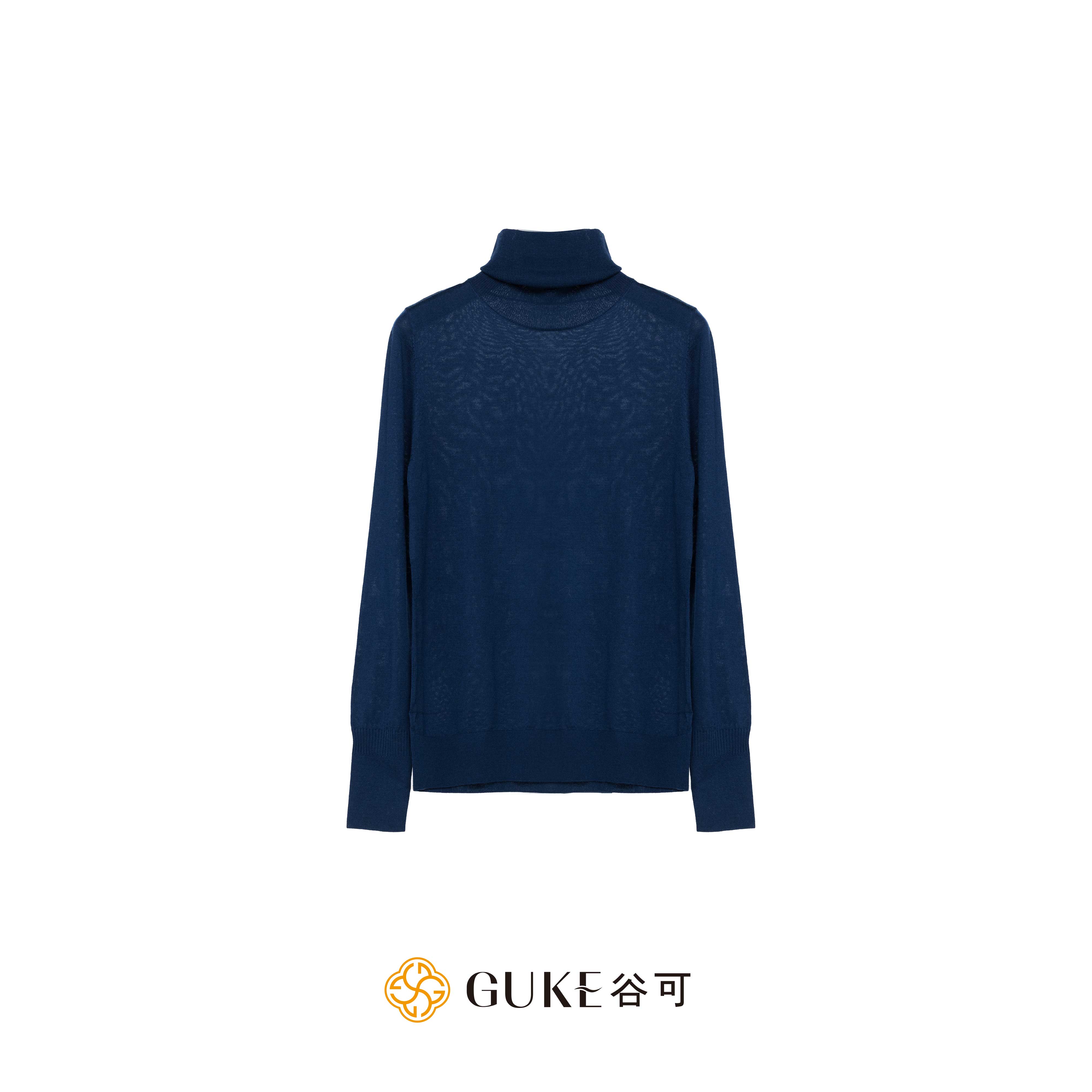 GKE/谷可QMJ2301简约时尚堆领毛衫新澳100%美利奴全羊毛保暖上衣