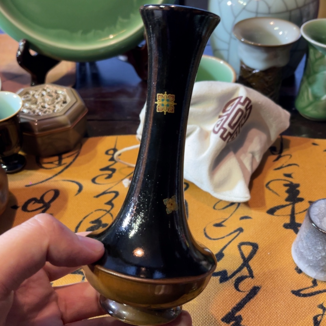 琉璃手工艺品龙泉青瓷花插
