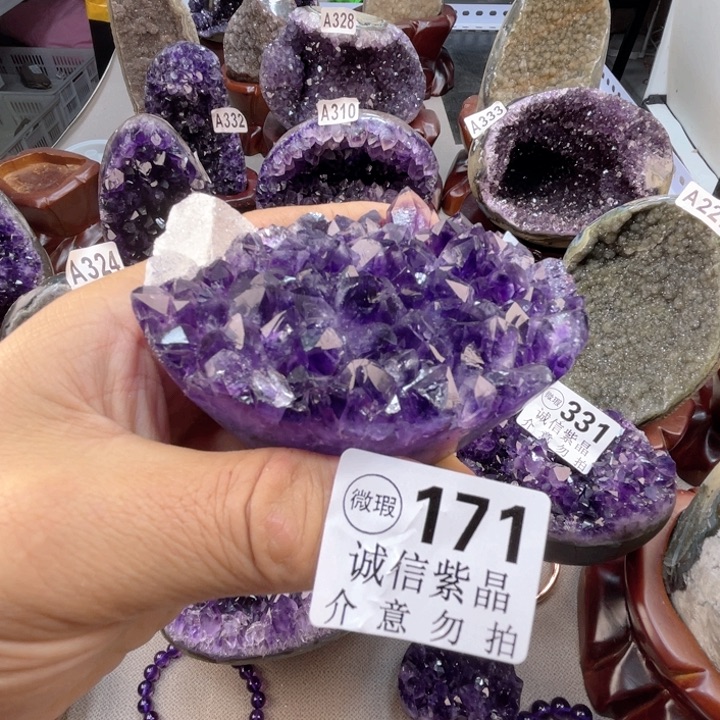 未镶嵌大型摆件（非配饰）紫晶维*