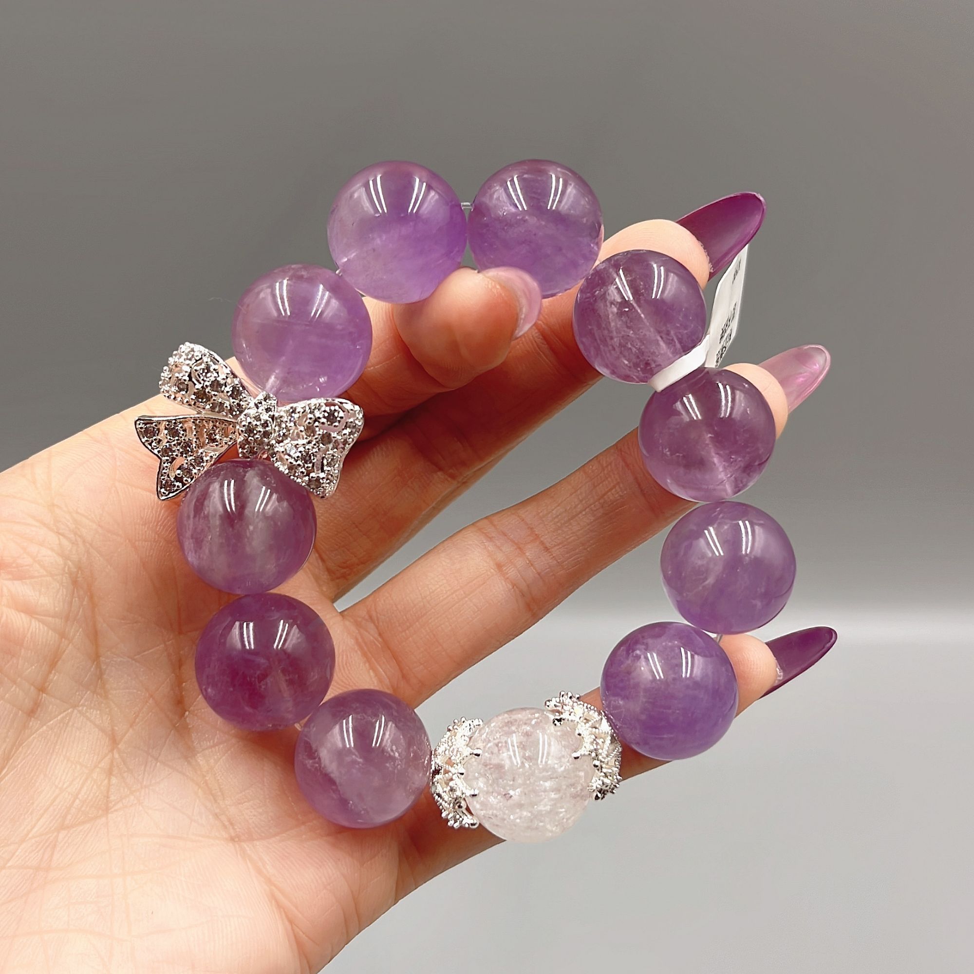 天然水晶DIY原创薰衣草紫水晶