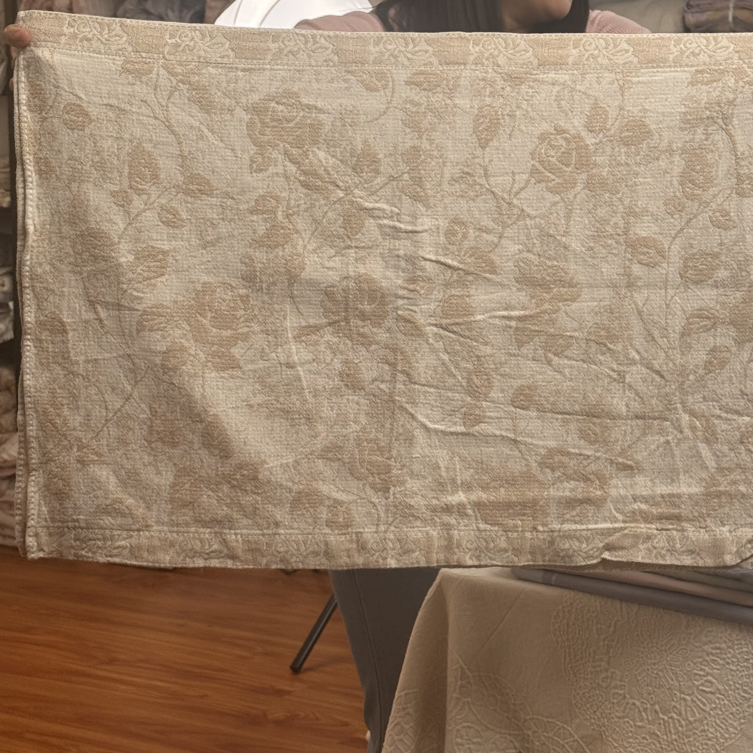 【玫瑰之约原麻色】52*78罗布麻枕巾柔软亲肤透气枕巾