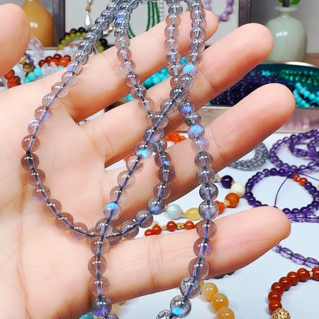 长石手链未镶嵌月光石