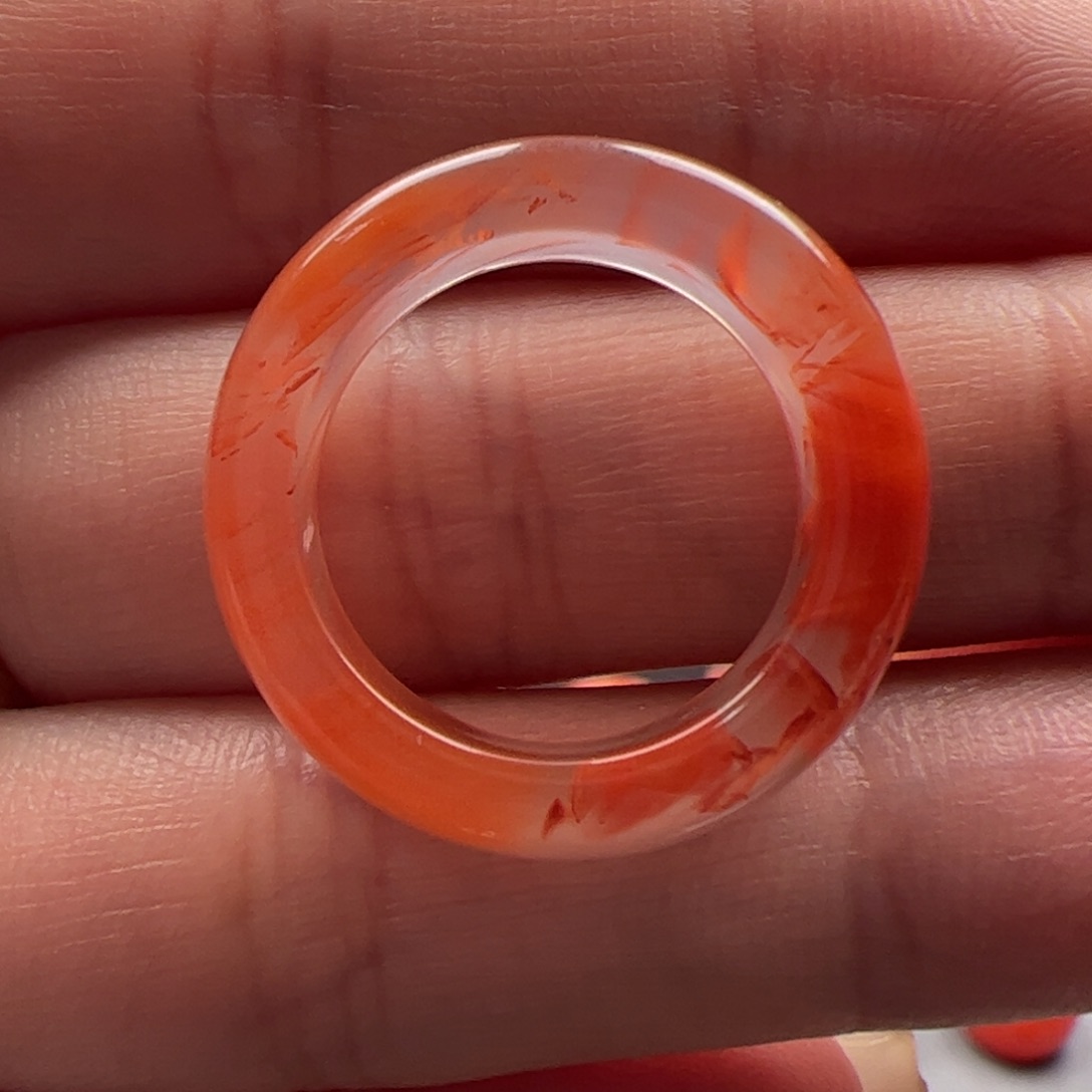 南红玛瑙未镶嵌戒圈16mm