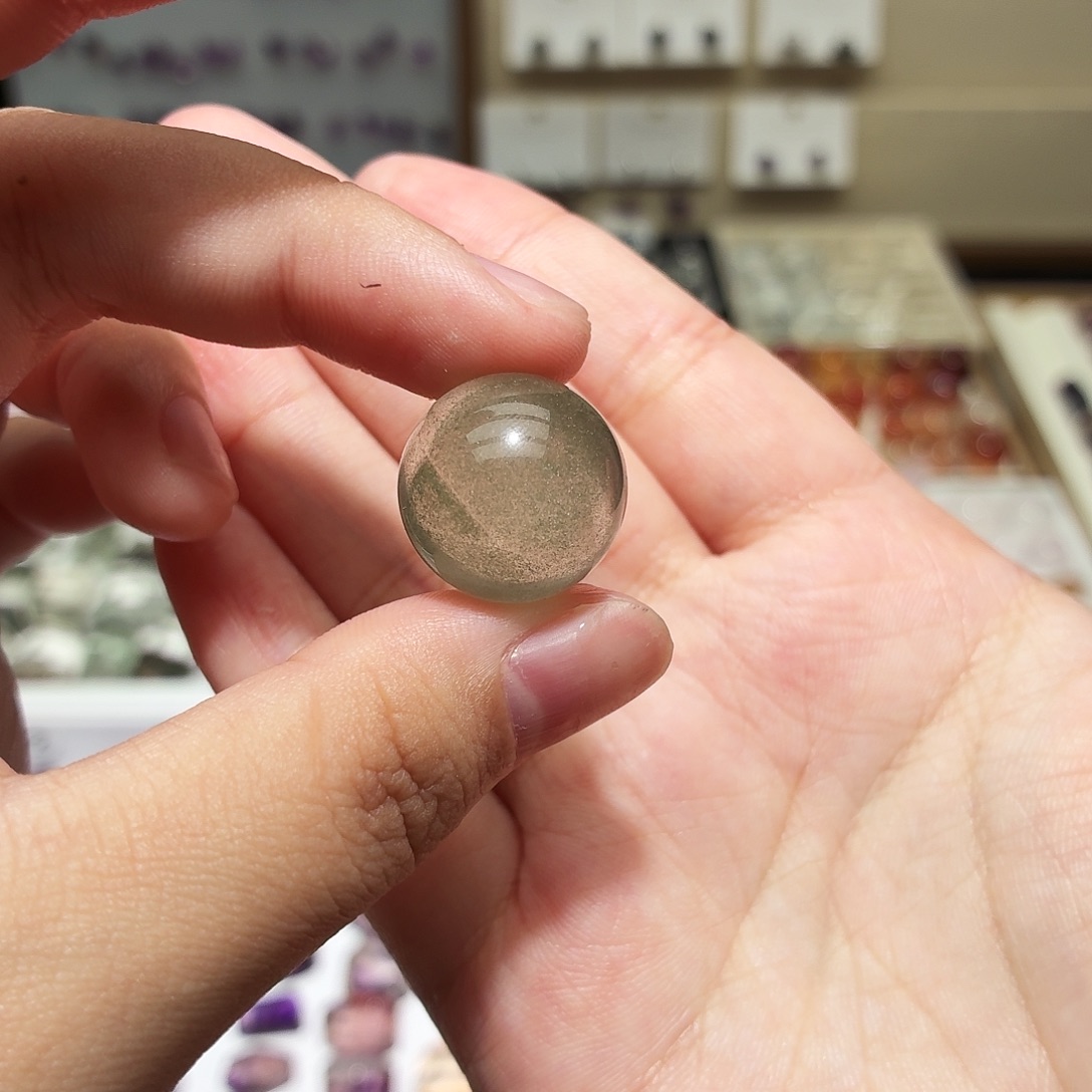 吊坠(不含链)未镶嵌水晶绿幽灵 圆珠 打孔定制不退换