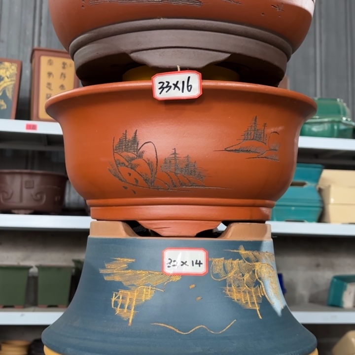 紫砂花盆      100-4。    