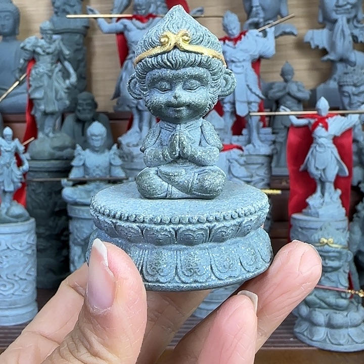 石材小悟空莲花底座