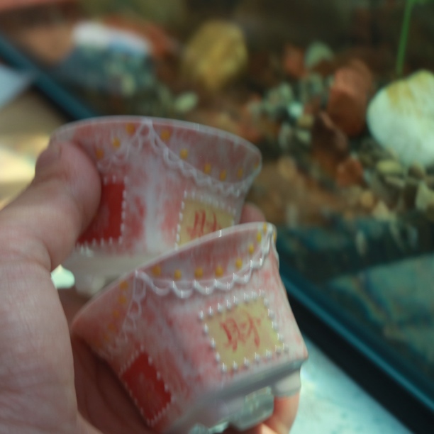 景德镇手工手绘釉下立体釉单杯