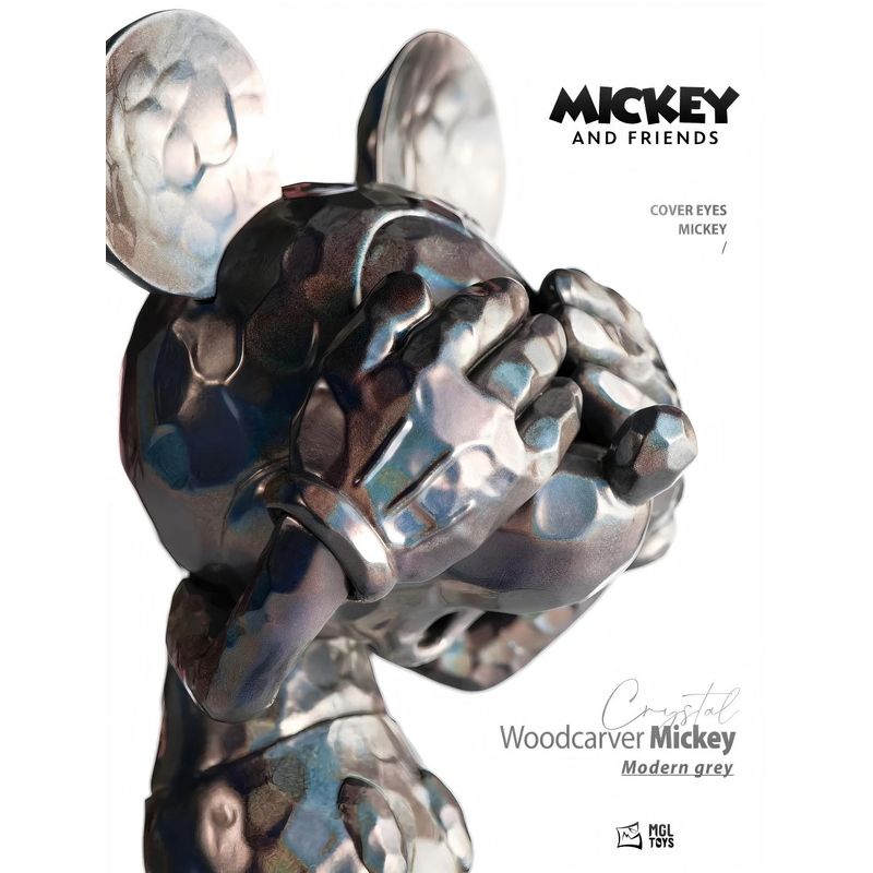 正版授权MGL TOYS木雕家米奇米妮黛丝唐老鸭限量手办雕像