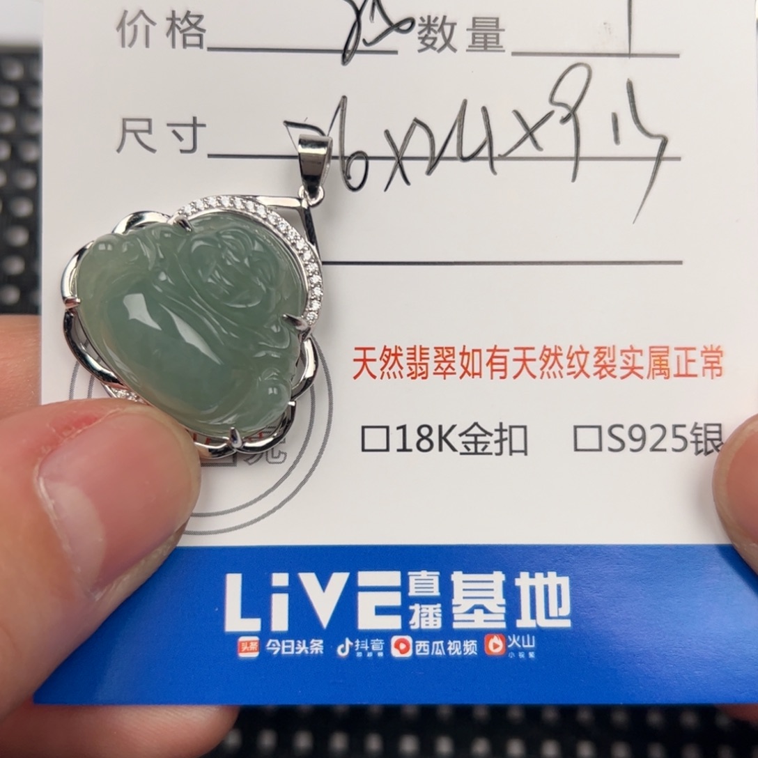 翡翠银S925镶嵌颈饰