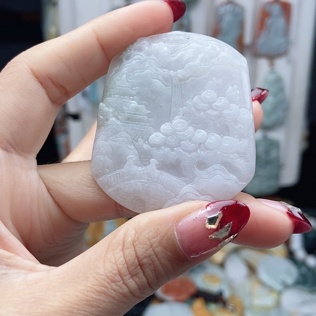 翡翠颈饰14K金镶嵌翡翠