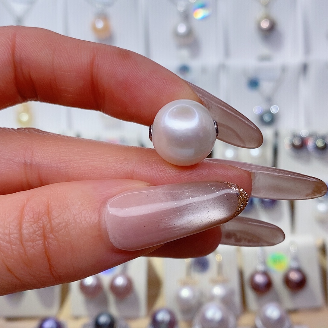 银S925镶嵌吊坠(赠链)淡水珍珠13➕