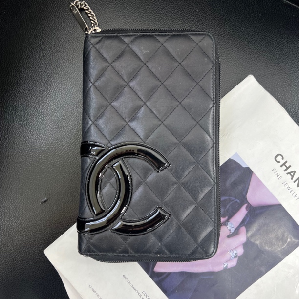 95新 Chanel/香奈儿 捐金沉珠/康鹏钱包黑色