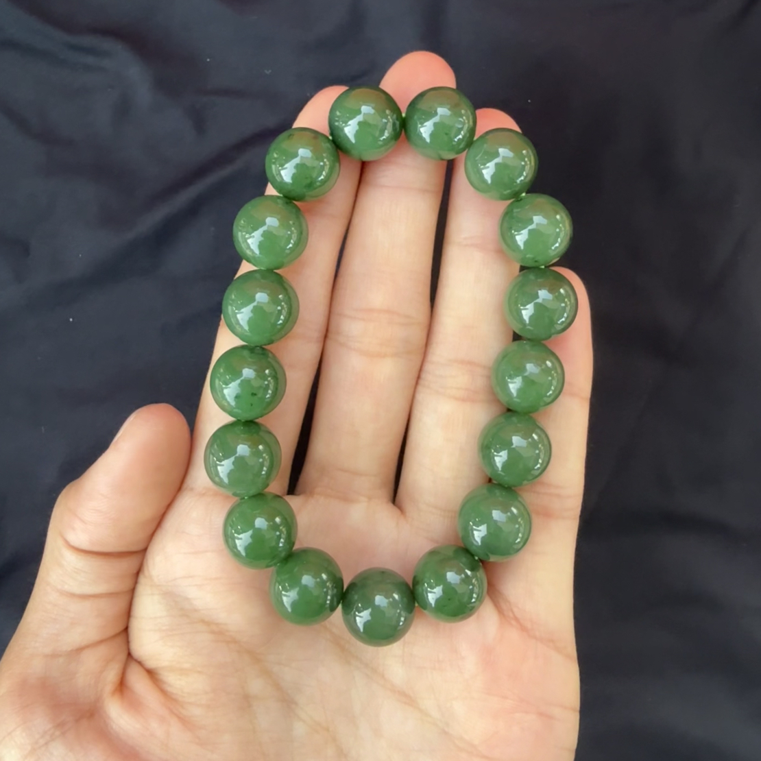 和田玉碧玉卡12手串