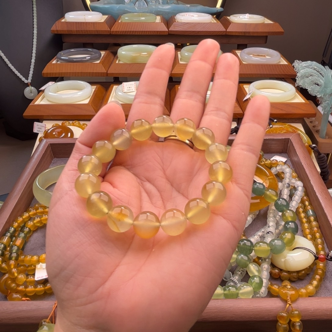 哇***塞蛇纹石玉未镶嵌手串