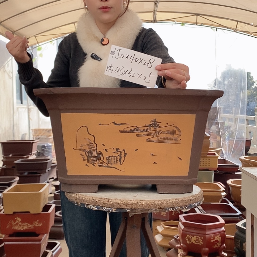 紫砂花盆紫砂花盆