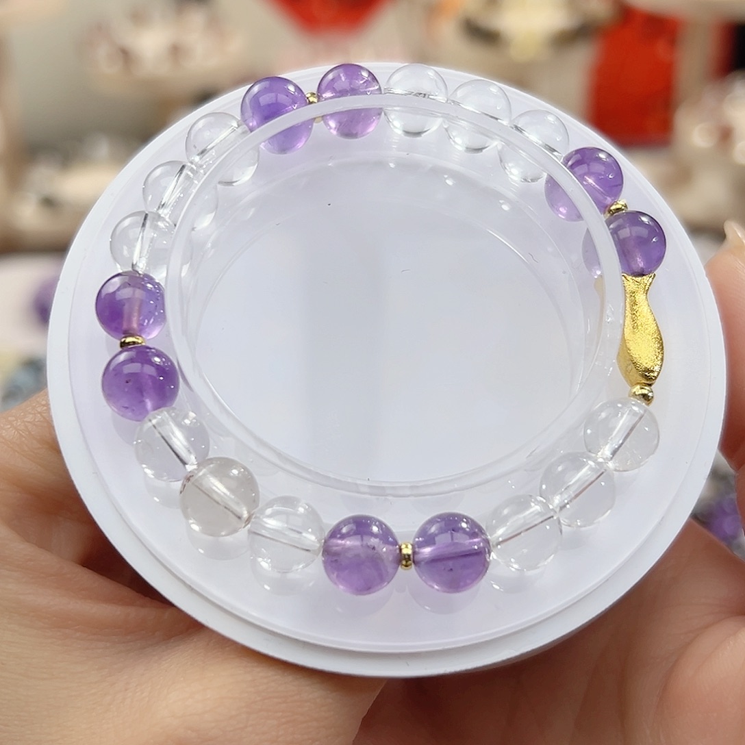 水晶手链未镶嵌水晶手串8m m