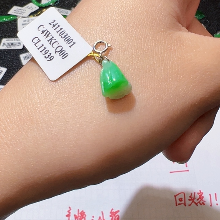 翡翠颈饰18K金镶嵌翡翠