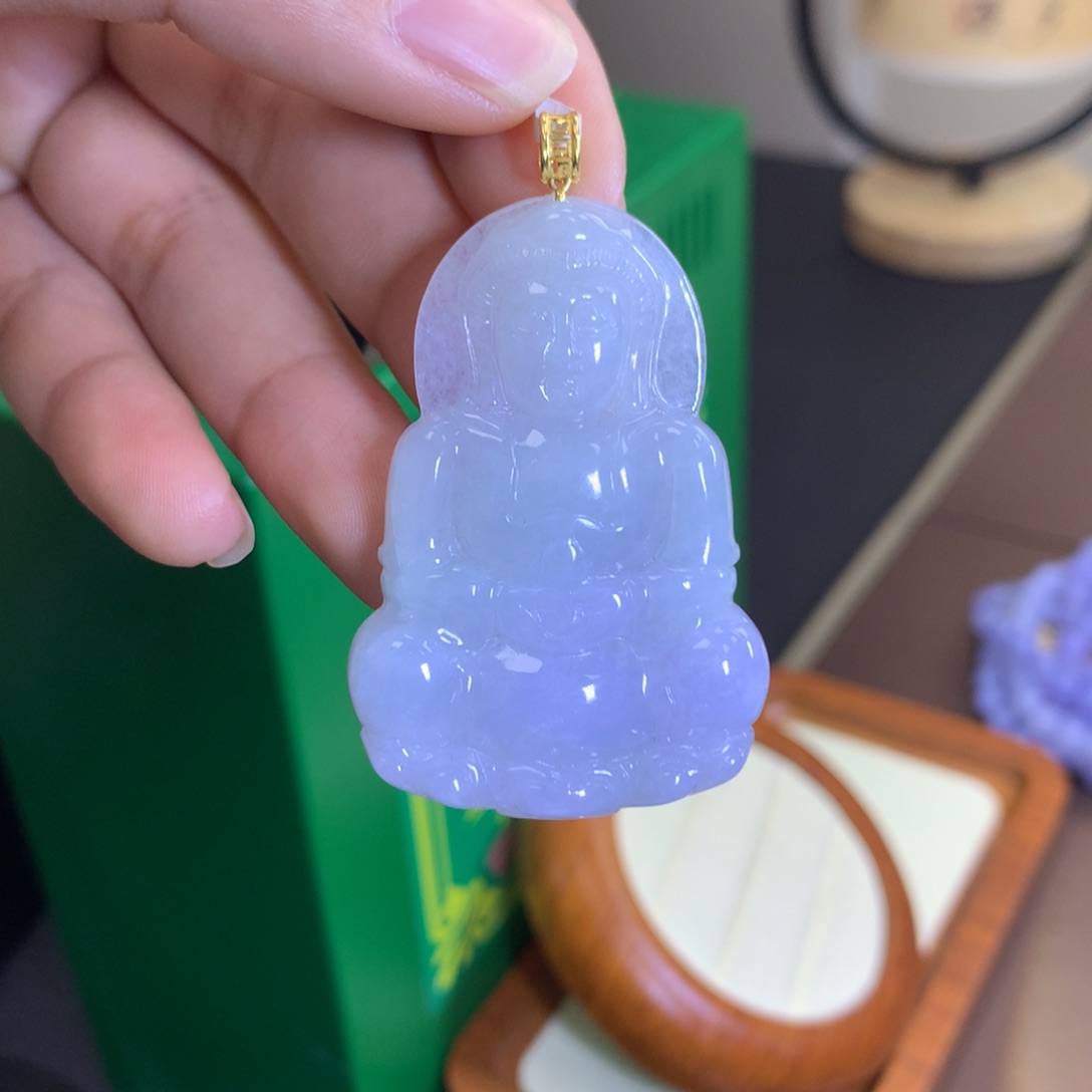 翡翠颈饰18K金镶嵌翡翠