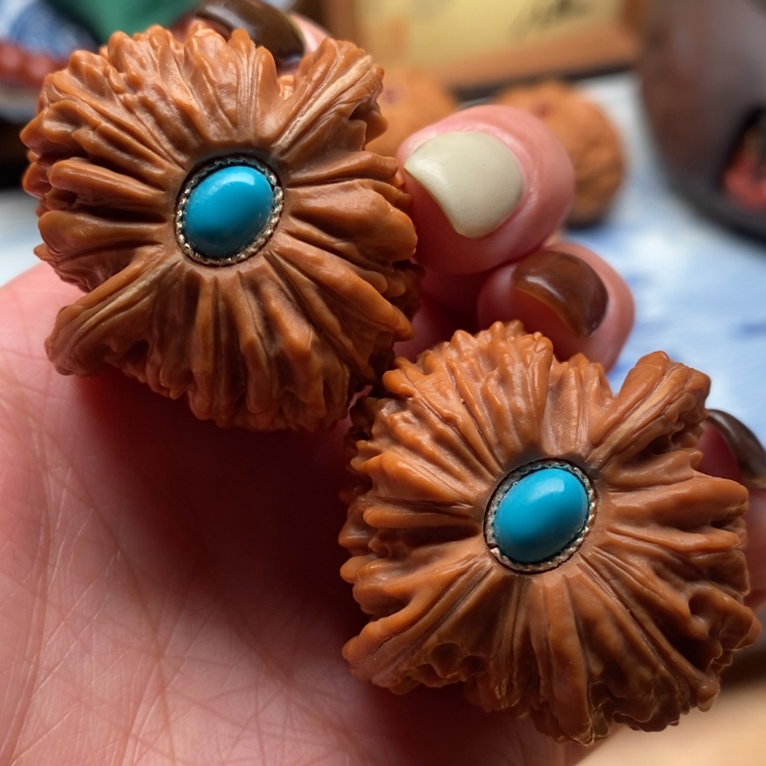 把件文玩核桃40尺寸全品四座楼