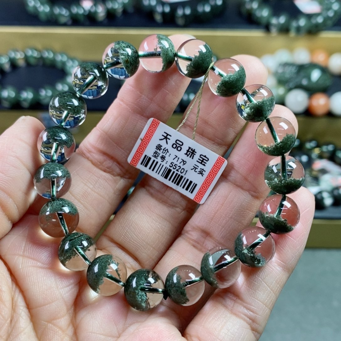 水晶手链未镶嵌绿幽灵手链55201