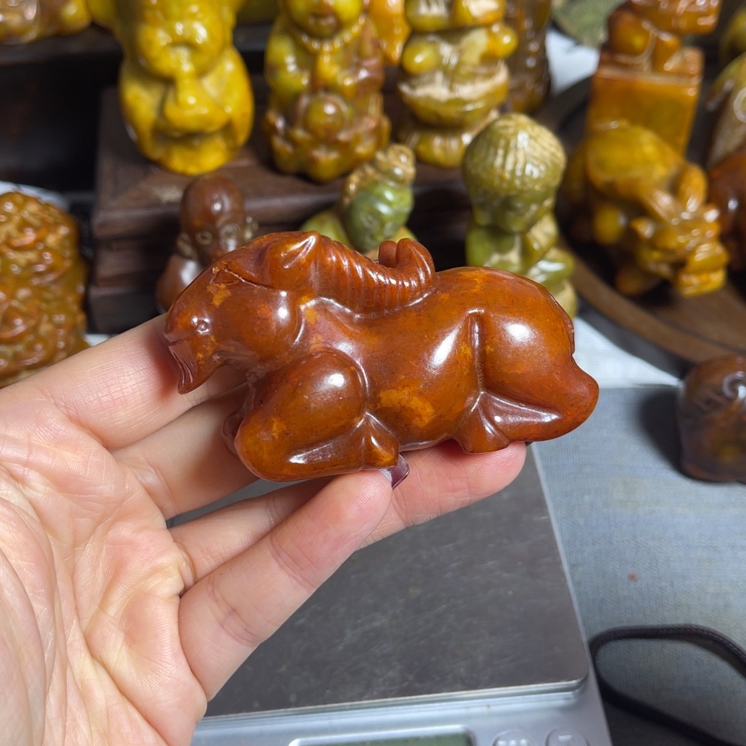 蛇纹石玉合金颈饰