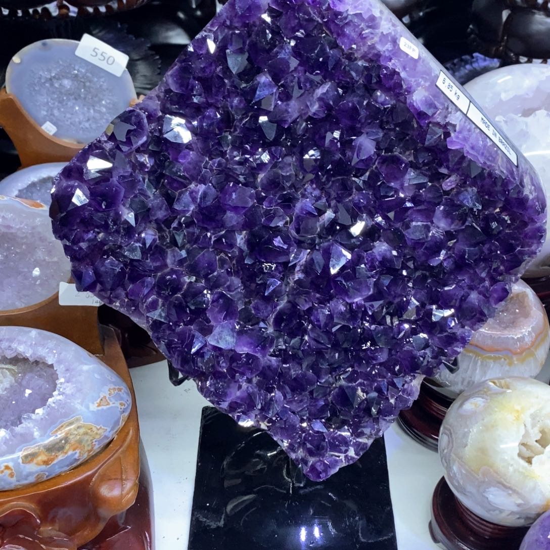 紫晶大型摆件（非配饰）银S925镶嵌莹