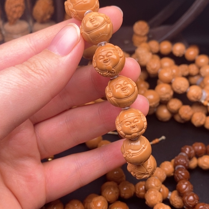 猴头核桃手串元宝财神