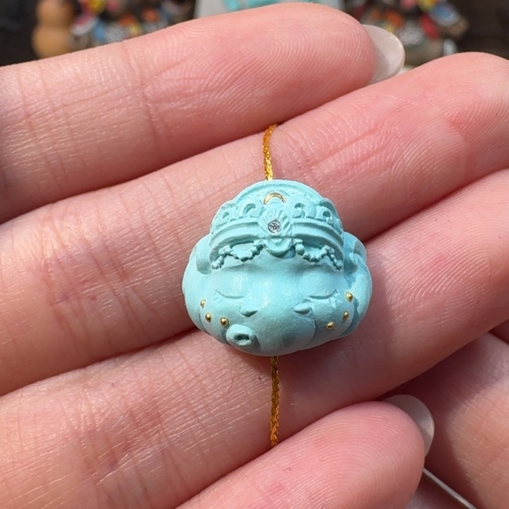 绿松石未镶嵌公主象配饰