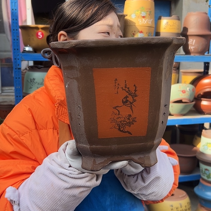 23红切角四方花盆花盆花盆