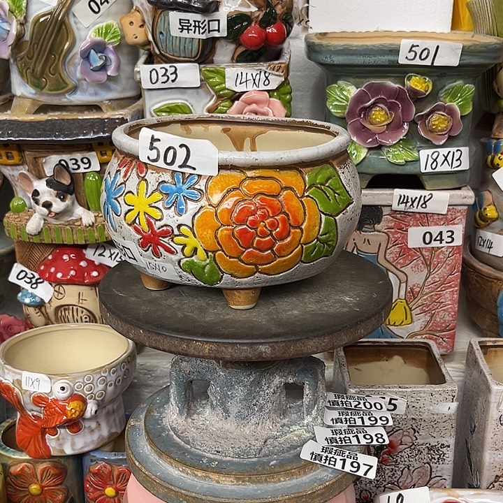 粗陶材质多肉花盆