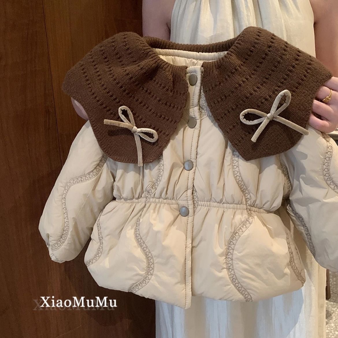 女童韩版小香风加绒棉服棉袄女宝宝公主风绗棉棉衣冬季加厚保暖